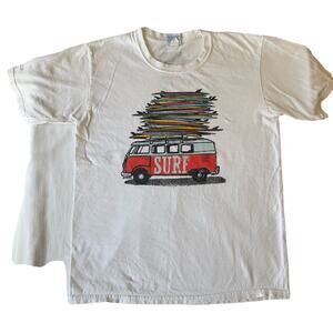 Crazy Shirts Women’s Short Sleeve Basic t-shirt size L, White, Surf Van